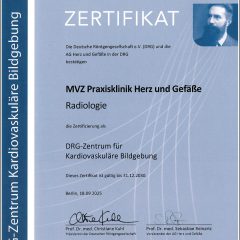 Zertifizierung als DRG-Zentrum für Kardiovaskuläre Bildgebung